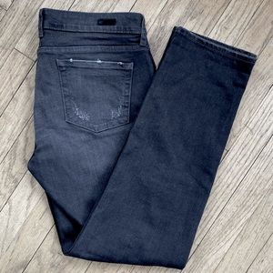 KUT from the KLOTH Faded Black Distressed Catherine Boyfriend Jeans